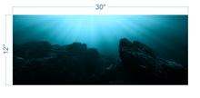 Load image into Gallery viewer, Aquarium Background Underwater Rocks 2 - vinyl graphic adhesive AQ0032