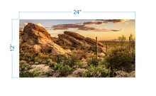 Load image into Gallery viewer, Terrarium Background Sunset over Rocks - vinyl graphic adhesive TR0009