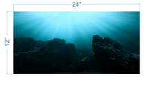 Load image into Gallery viewer, Aquarium Background Underwater Rocks 2 - vinyl graphic adhesive AQ0032
