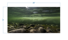Load image into Gallery viewer, Aquarium Background River Underwater, Rocks - vinyl graphic adhesive AQ0042