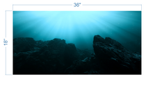 Load image into Gallery viewer, Aquarium Background Underwater Rocks 2 - vinyl graphic adhesive AQ0032
