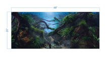 Load image into Gallery viewer, Aquarium Background Mystical Tropical Jungle - vinyl graphic adhesive AQ0053