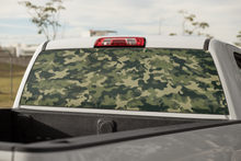 Load image into Gallery viewer, Truck Decal Back Window - Military Camo 2 - perforated vinyl TBW052