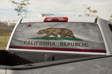 Load image into Gallery viewer, Truck Decal Back Window - California State Flag - perforated vinyl TBW027