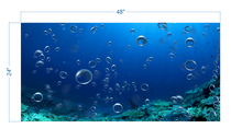 Load image into Gallery viewer, Aquarium Background Underwater bubbles - vinyl graphic adhesive AQ0049