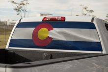 Load image into Gallery viewer, Truck Decal Back Window - Colorado State Flag - perforated vinyl TBW016