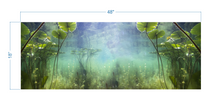 Load image into Gallery viewer, Aquarium Background Water Lily, Underwater Pound - vinyl graphic adhesive AQ0039