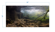 Load image into Gallery viewer, Aquarium Background River Rocks Underwater - vinyl graphic adhesive AQ0040