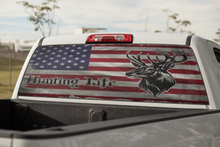 Load image into Gallery viewer, Truck Decal Back Window - Hunting Life - perforated vinyl TBW019