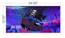 Load image into Gallery viewer, Aquarium Background Pirate Ship Underwater  - vinyl graphic adhesive AQ0029