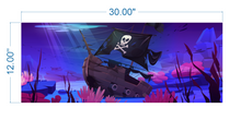 Load image into Gallery viewer, Aquarium Background Pirate Ship Underwater  - vinyl graphic adhesive AQ0029