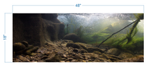 Load image into Gallery viewer, Aquarium Background River Rocks Underwater - vinyl graphic adhesive AQ0040