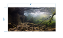 Load image into Gallery viewer, Aquarium Background River Rocks Underwater - vinyl graphic adhesive AQ0040