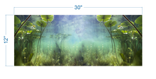 Load image into Gallery viewer, Aquarium Background Water Lily, Underwater Pound - vinyl graphic adhesive AQ0039