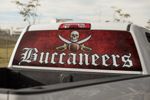 Load image into Gallery viewer, Decal Back Window- Buccaneers - perforated vinyl TBW058