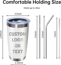 Load image into Gallery viewer, Custom Engraved Tumbler 20oz– Travel Mug Insulated - straw included