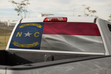 Load image into Gallery viewer, Truck Decal Back Window - North Carolina State Flag - perforated vinyl TBW014