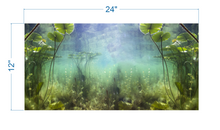 Load image into Gallery viewer, Aquarium Background Water Lily, Underwater Pound - vinyl graphic adhesive AQ0039