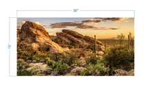 Load image into Gallery viewer, Terrarium Background Sunset over Rocks - vinyl graphic adhesive TR0009