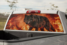 Load image into Gallery viewer, Truck Decal Back Window -Hellfire Black Alpha Wolf- perforated vinyl TBW061