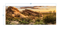 Load image into Gallery viewer, Terrarium Background Sunset over Rocks - vinyl graphic adhesive TR0009