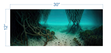 Load image into Gallery viewer, Aquarium Background Underwater Roots & Sand - vinyl graphic adhesive AQ0035