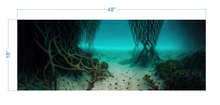 Load image into Gallery viewer, Aquarium Background Underwater Roots & Sand - vinyl graphic adhesive AQ0035