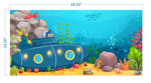 Load image into Gallery viewer, Aquarium Background Cartoon Underwater Landscape2- vinyl graphic adhesive AQ0023