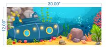 Load image into Gallery viewer, Aquarium Background Cartoon Underwater Landscape2- vinyl graphic adhesive AQ0023