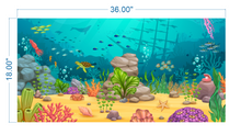 Load image into Gallery viewer, Aquarium Background Cartoon Underwater Landscape - vinyl graphic adhesive AQ0020