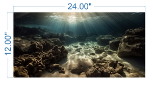 Aquarium Background Underwater Ocean  - vinyl graphic adhesive AQ0024