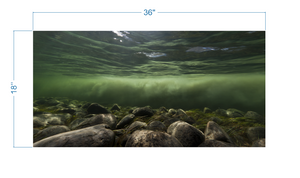 Aquarium Background River Underwater, Rocks - vinyl graphic adhesive AQ0042