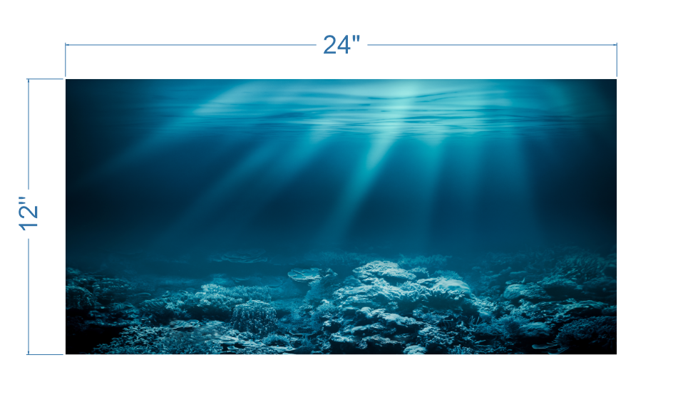 Aquarium Background Underwater Ocean 3 - vinyl graphic adhesive AQ0037