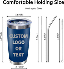 Load image into Gallery viewer, Custom Engraved Tumbler 20oz– Travel Mug Insulated - straw included
