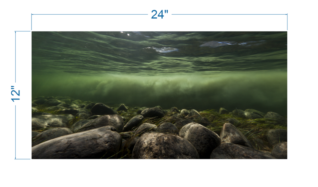 Aquarium Background River Underwater, Rocks - vinyl graphic adhesive AQ0042