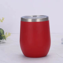 Load image into Gallery viewer, Custom Engraved Wine Tumbler 12oz– Travel Mug Insulated - straw included
