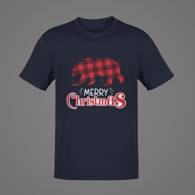 Load image into Gallery viewer, Merry Christmas T-Shirt, Bear Santa Claus Unisex Gift NAV017
