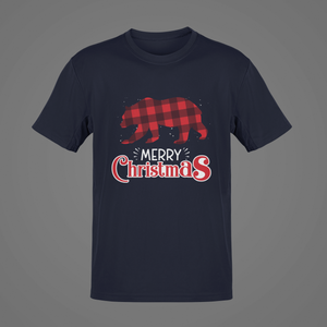 Merry Christmas T-Shirt, Bear Santa Claus Unisex Gift NAV017