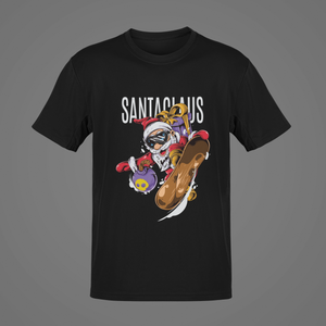 Skateboarding Santa Claus T-Shirt, Merry Christmas Unisex Gift NAV016