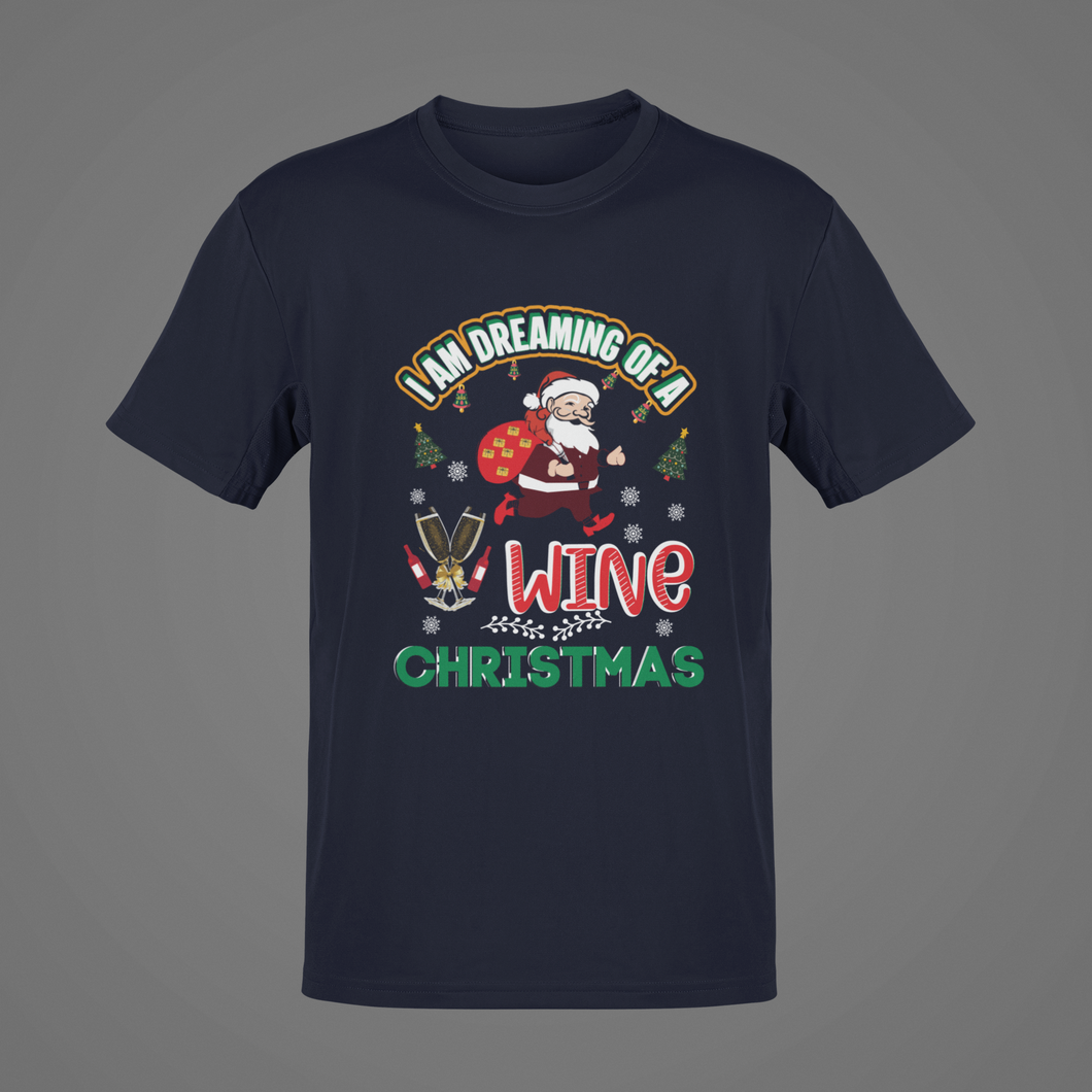 Wine Christmas T-Shirt, Merry Christmas Santa Claus Unisex Gift NAV007