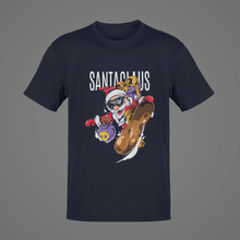Load image into Gallery viewer, Skateboarding Santa Claus T-Shirt, Merry Christmas Unisex Gift NAV016

