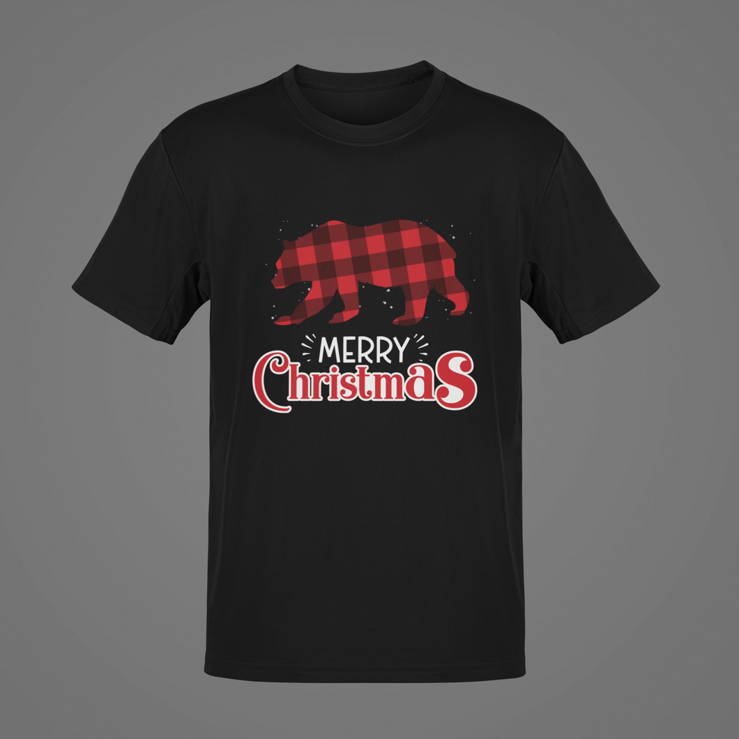 Merry Christmas T-Shirt, Bear Santa Claus Unisex Gift NAV017