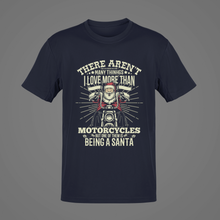 Load image into Gallery viewer, Santa Biker T-Shirt, Christmas Santa Claus Unisex shirt Gift NAV001
