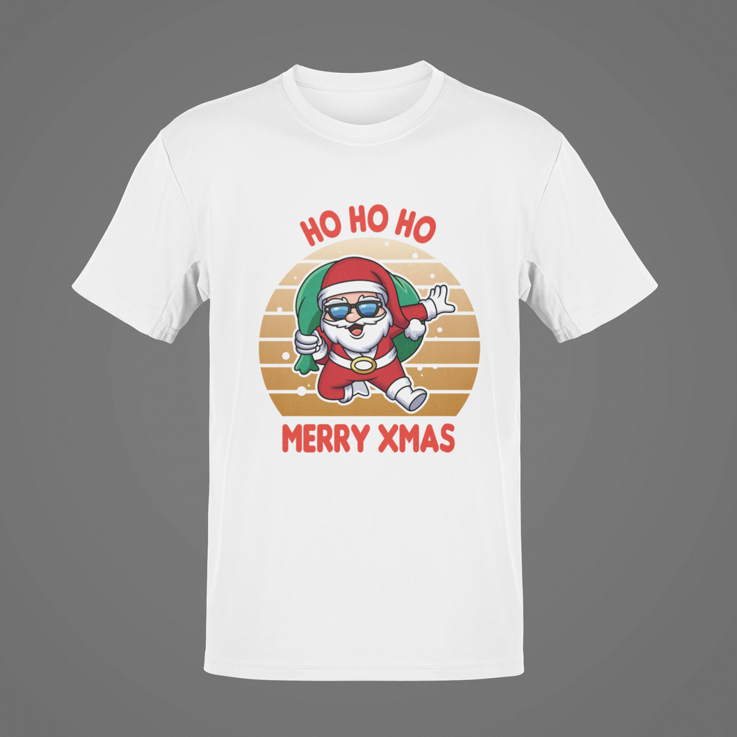 Ho Ho Ho Merry Xmas T-Shirt, Merry Christmas Santa Claus Unisex Gift NAV006