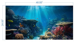 Aquarium Background Underwater Ocean 2  - vinyl graphic adhesive AQ0026