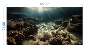 Aquarium Background Underwater Ocean  - vinyl graphic adhesive AQ0024