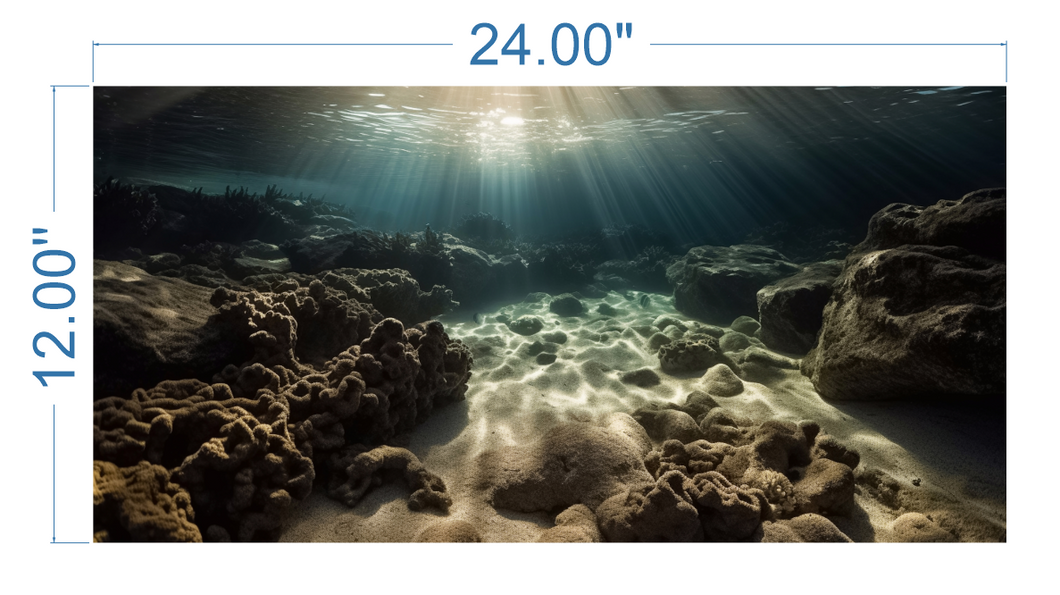 Aquarium Background Underwater Ocean  - vinyl graphic adhesive AQ0024